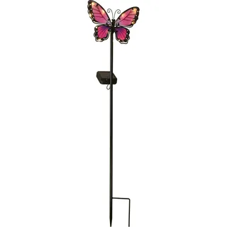 Northpoint LED Solar Gartenstäbe Außenbereich umweltfreundlich wetterbeständig Schmetterling