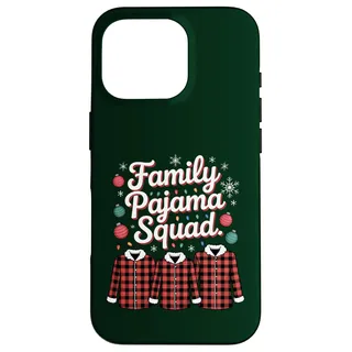 Hülle für iPhone 16 Pro Familien-Pyjama Squad Weihnachten passend