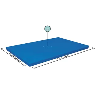 Pool Abdeckung für Aufstellpool Bestway 221x150x43 cm - Blau