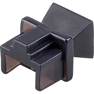 goobay 50527 Staubschutz für RJ45 Buchse Blindstopfen für ISDN Netzwerkdosen Patchpanel, 10 Stück schwarz