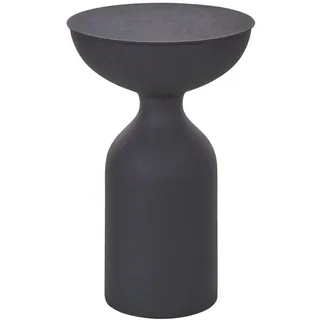 Beliani Beistelltisch Metall schwarz rund 36 cm Cota - Schwarz , Rund , 36x56x36 cm , Wohnzimmer, Wohnzimmertische, Beistelltische