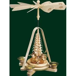 Tischpyramide Engel in Natur Christi Geburt pyramide Volkskunst Erzgebirge 16625