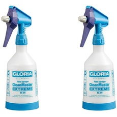 GLORIA Feinsprüher CleanMaster EXTREME EX 05 | Sprühflasche zur Reinigung und Desinfektion | Kompakter 0,5 L Handsprüher | Für Mittel mit pH-Wert 4-11 | Ölfest (Packung mit 2)