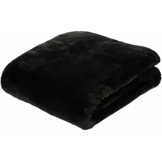 Gözze Premium Cashmere-Feeling Kuscheldecke 220 x 240 cm Schwarz