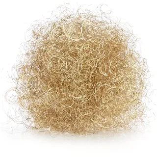 COM-FOUR com-four® 40g Premium Engelshaar - feines metallisches Lametta für Adventskranz, Gesteck, Tannenbaum - weihnachtliche Tischdeko - Metall-Fäden für Bastelarbeiten (Metall - champagnerfarben)