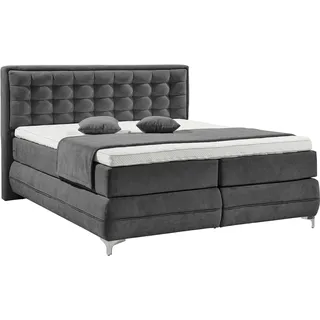 Musterring »Dubai« Winkelfuß in Chrom, 3 Härtegrade, Kopfteil in Kassettensteppung,