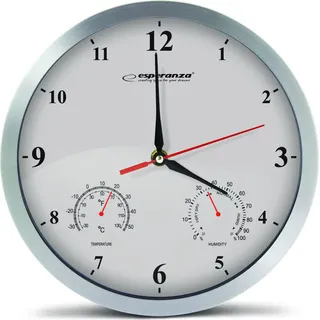 Esperanza EHC008W Mechanische Wanduhr rund weiß - Weiß