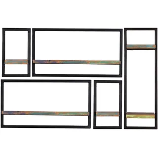 SIT Möbel Wandregal 120 x 75 x 25 cm Schwarz