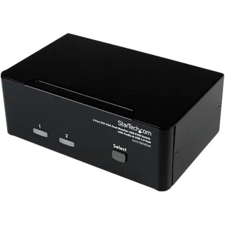 Startech 2-port-dvi-vga-dual-monitor-kvm-switch - Black