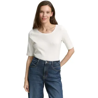 TOM TAILOR Damen 1047728 Basic T-Shirt, 10315-Whisper White, M