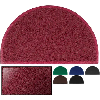 LucaHome Fußmatte aus Frottee, Villena-Rot, mit Rutschfester Unterseite, sehr saugfähig, 45 x 75 cm, PVC-Flocken, Fußmatte für Außen- und Innenbereich