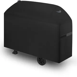 VEVOR Grillabdeckung Abdeckhaube Grillhaube (160 cm) Abdeckplane für Außengrills, wasserdicht & wetterbeständig, strapazierfähiges 600D-Polyester, einfaches An- und Ausziehen, mit Klettbändern