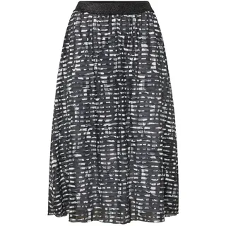 GOLDNER A-Linien-Rock »Weiter Druckrock mit Rundumgummibund«, schwarz