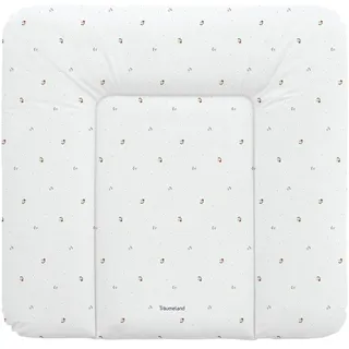 TRÄUMELAND - Wickelauflage Fiore beige | Wasserabweisende und abwischbare Wickelauflage mit floralen Design |Wickeltischauflage ausThermo-Vlies und phtalatfreie PVC. 75x75 cm