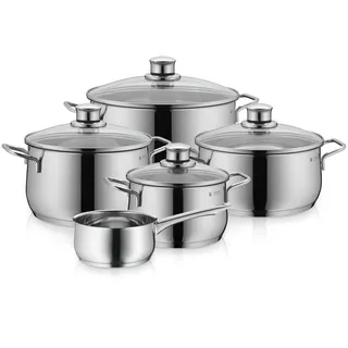 WMF Diadem Plus Topf-Set 5-tlg. Bratentopf + Fleischtopf + Stieltopf