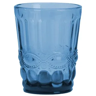 Garcia de Pou 6 Stück - Trinkgläser 'Vintage', 250 ml, Ø8 x 10 cm, Kristallblau