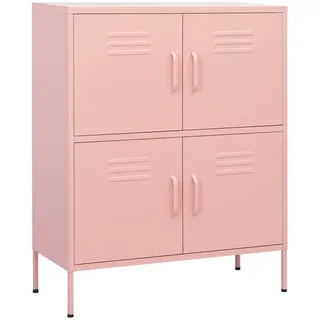 vidaXL Lagerschrank Rosa 80x35x101,5 cm Stahl Modell 1