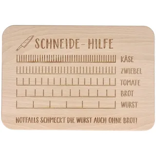 Spruchreif · Frühstücksbrettchen aus Holz mit Gravur · Brotbrett mit Sprüchen Geschenk zum Geburtstag · "Schneide-Hilfe"