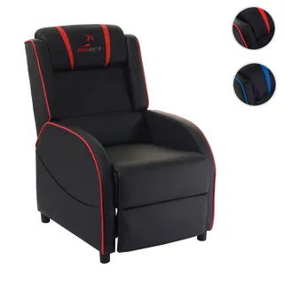 Mendler Fernsehsessel HWC-D68, HWC-Racer Relaxsessel TV-Sessel Gaming-Sessel, Kunstleder ~ schwarz/rot