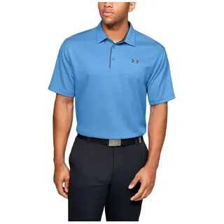 Under Armour Tech Kurzarm-poloshirt - Carolina Blue / Pitch Gay - M