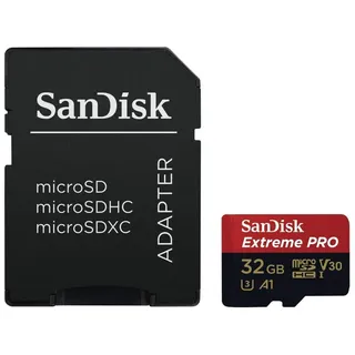 SanDisk Extreme Pro microSDXC UHS-I U3 V30 A1  32 GB + SD-Adapter