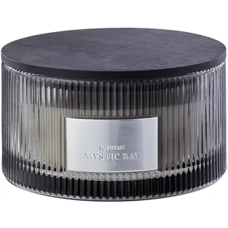 Butlers Duftkerze Supreme Mystic Bay , Dunkelgrau , Glas, Naturmaterialen , 9 cm , Dekoration, Kerzen & Kerzenhalter, Duftkerzen