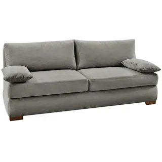luma-home Schlafcouch Feincord 2-Sitzer Hellgrau