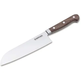 Böker Manufaktur Solingen Manufaktur Heritage Santoku Messer Walnussholz/Edelstahl Braun-Silber, Klingenlänge: 17,80cm, 130905