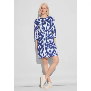 STREET ONE Tunikakleid, mit All-Over Print, blau