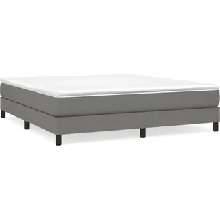 vidaXL Boxspringbettgestell Dunkelgrau 180x200 cm Stoff - Grau