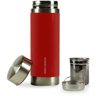 YOKO DESIGN 1405 Teekanne Thermoskanne Edelstahl rot 20 x 6 x 6 cm