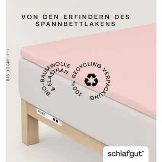 Pure Topper Baumwolle 180 x 200 - 200 x 220 cm purple light