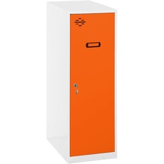 SimonRack Schließfach, Metall, Weiß/orange, 915x400x500