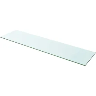 vidaXL Wandboard 100/25/0,8 cm aus Glas Transparent , Rechteckig , 100x0.8x25 cm , Wohnzimmer, Regale, Wandboards