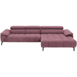 Beldomo Style Ecksofa , Rot , Textil , Uni , Ottomane rechts, L-Form , 329x190 cm , erweiterbar, Fußauswahl, Stoffauswahl, Liegefunktion, Hocker erhältlich, individuell planbar , Wohnzimmer, Sofas & Couches, Wohnlandschaften, Ecksofas