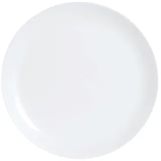 Dajar 05409 Diwali Speiseteller, Glas, Weiß, 25 x 1, 7 cm