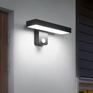Riserva Außenwandleuchte Aluminium IP65 17 W Bewegungsmelder schwarz