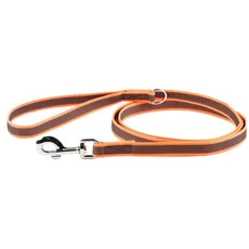 IDC Color & Gray gumierte Leine, 20 mm x 1,8 m mit Schlaufe und D-Ring, Orange-Grau