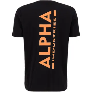 Alpha Industries T-Shirt »Alpha Industries Men - T-Shirts Backprint T Reflective Print« Alpha Industries black/reflective orange