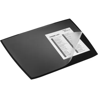 Durable Schreibunterlage ARTWORK 590x470 mm, Schreibtischunterlage mit transparenter Abdeckung PP, Schreibtischunterlage schwarz, 722101