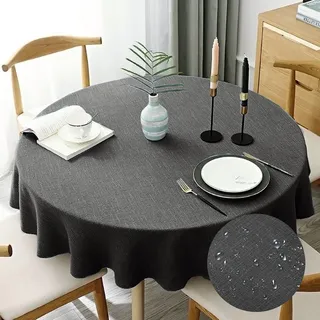CALIYO Tischdecke Abwaschbar, PVC Tischdecken, Tischdecke Outdoor Rund für Küche, Wohnzimmer, Esszimmer, Balkon und Garten 100cm/ 120cm/ 140cm