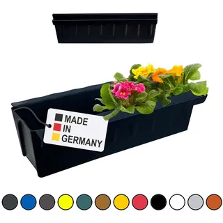 Paletten Blumenkasten 2er-Set Schwarz Einsatz zum an- & Einhängen Pflanzkasten