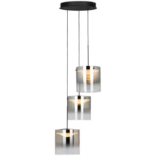 Dieter Knoll Led-Hängeleuchte , Schwarz , Metall, Glas , Uni , 165 mm , rund , 180 cm , RoHS, Ce , 3 Helligkeitsstufen , Nur In Filialen Erhältlich