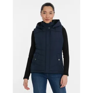 Steppweste RAGWEAR "HESTY", Damen, Gr. S, blau (navy), Web, Obermaterial: 100% Polyester, unifarben, hüftlang, Westen Steppweste, hüftlange Passform, mit Stehkragen, aus Polyester