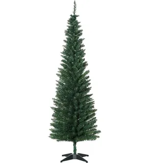 Homcom Weihnachtsbaum Tannenbaum mit Kunststoffständer Grün Ø 55 x H180 cm - Grün