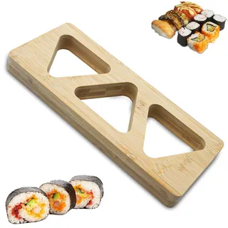 ZHIYUQL® Onigiri Form aus Holz Sushi Reisball Presse, Origini Rice Mould, Japanische Reisformer Mini Onigiri Maker für Bento Picknick und Reise Wiederverwendbare Reisformer Küchenhelfer (stil2)
