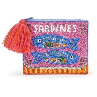 Codello Clutch "Sardines" mit Quaste, rosa