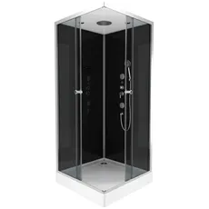 Marwell Komplettdusche »Black Suqare«, 90 x 90 x 210 cm - Eckdusche, schwarz