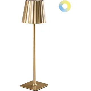 BELIANI LED Tischlampe Gold Metall 38 cm Hoch Aufladbar Kabellos mit USB-C-Ladefunktion Modernes Design für Outdoor Indoor Garten Terrasse - Gold