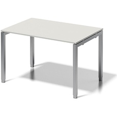 Bild von Cito Schreibtisch grauweiß, silber rechteckig, 4-Fuß-Gestell silber 120,0 x 80,0 cm